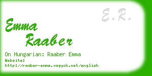 emma raaber business card